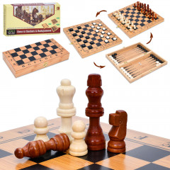 Набор из 3 игр (шахматы, нарды, шашки). 35 х 35 см. 202321 (УЦЕНКА)