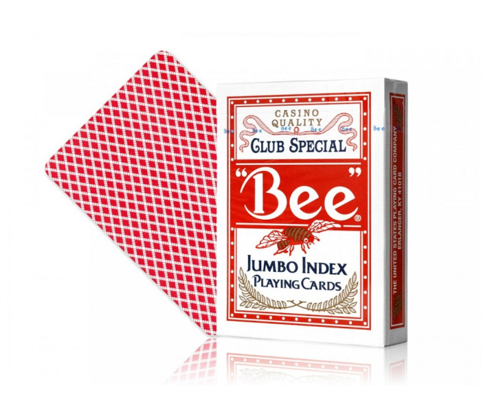 Карти Bee Jumbo Index Red, 1001770red