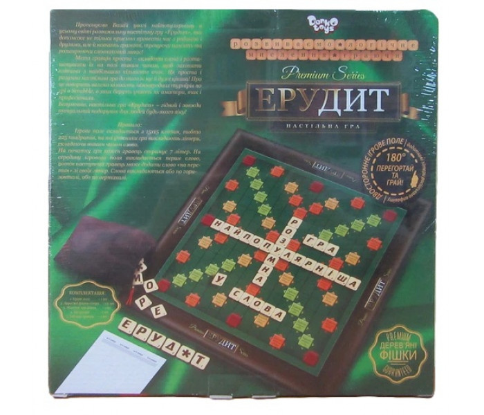 Настольная игра Эрудит Премиум Укр язык. Danko Toys (G-ER-U-01)