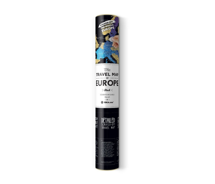 Скретч карта Европы Travel Map Black Europe (ENG) 1DEA.ME (4820191130708)