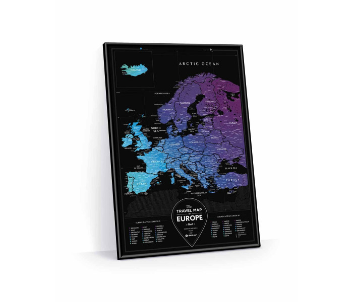 Скретч карта Европы Travel Map Black Europe (ENG) 1DEA.ME (4820191130708)