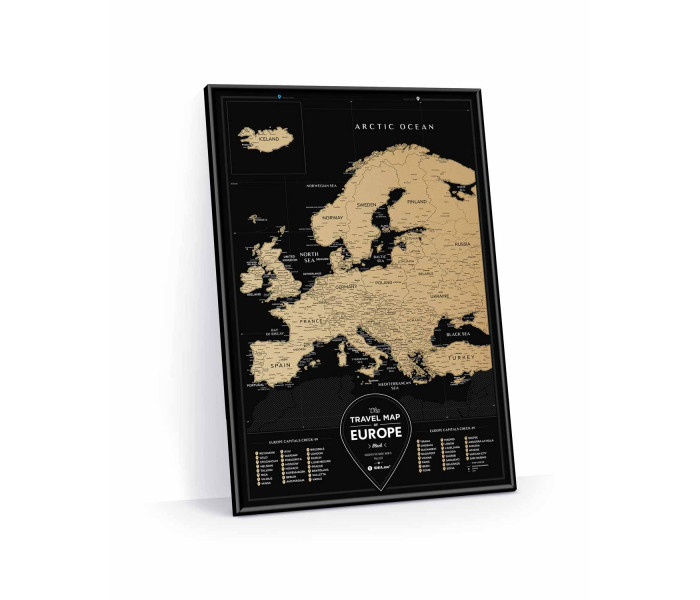 Скретч карта Европы Travel Map Black Europe (ENG) 1DEA.ME (4820191130708)