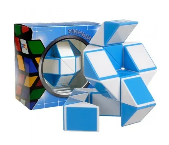 Змейка Рубика (blue-white). Smart Cube. SCT401s
