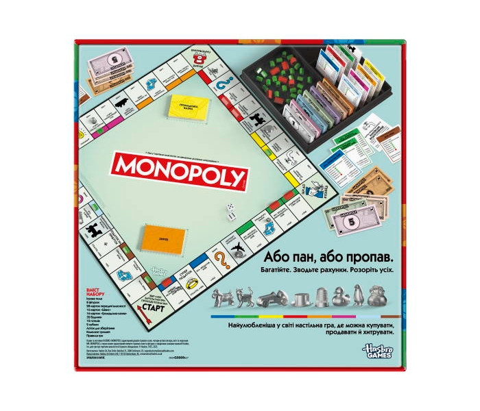 Настільна гра Класична Монополія. Україна - Monopoly Ukraine. Hasbro (G0009)