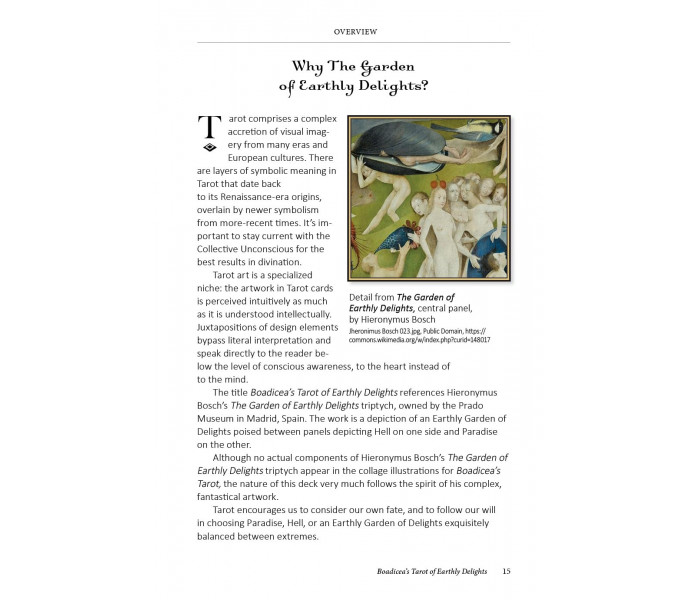 Таро Земних Насолод Боадіцеї - Boadicea's Tarot of Earthly Delights. Schiffer Publishing
