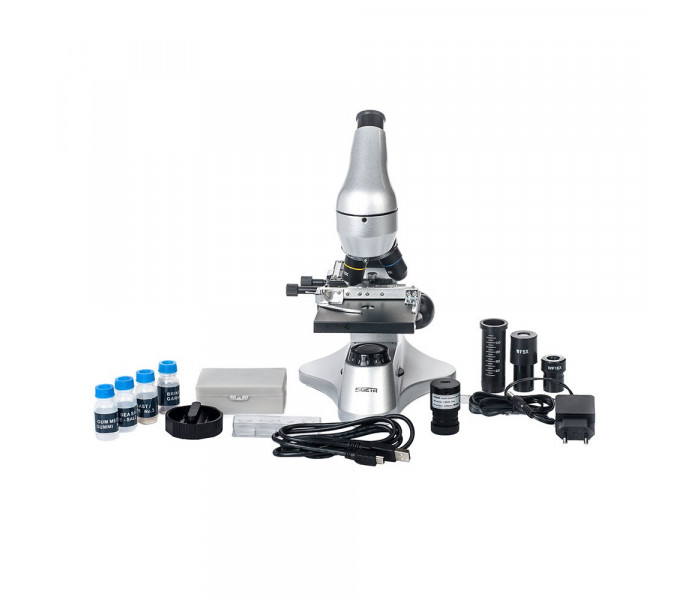 Микроскоп SIGETA PRIZE NOVUM 20x-1280x с камерой 2Mp (в кейсе) (65244)