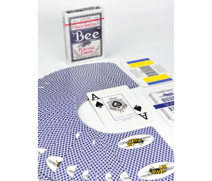 Карти" Бджола " Bee Jumbo Index Blue (бджілки на сорочці)