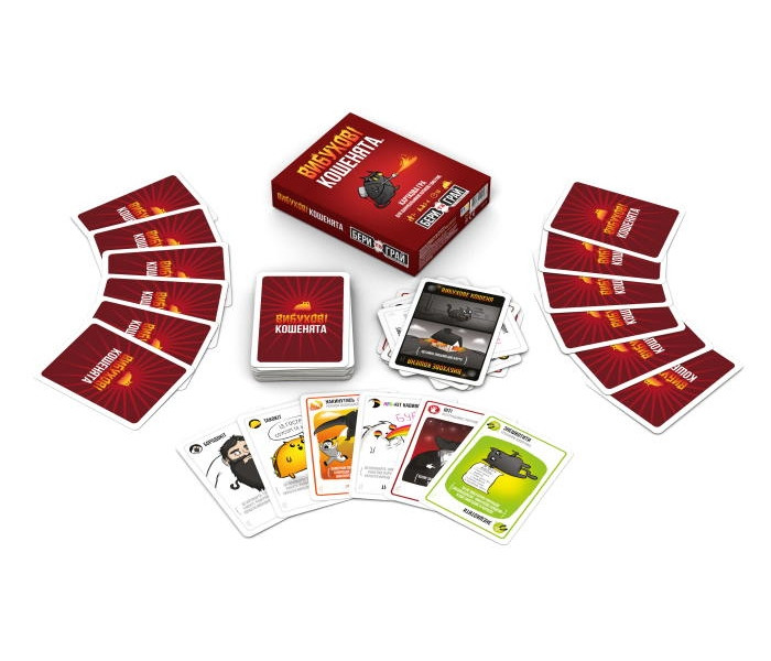 Настольная игра Взрывные котята: Бери и играй (Exploding Kittens: Grab & Game). Rozum (R124UA)