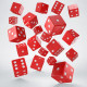 Набор кубиков D6: Red&White. Q WORKSHOP (S20606)