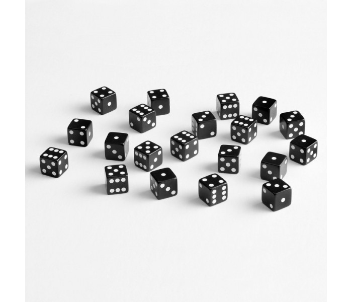 Набір кубиків D6: Black&White. Q WORKSHOP (S20601)