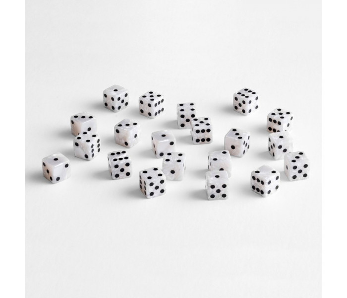 Набір кубиків D6: Pearl&Black. Q WORKSHOP (S20602)