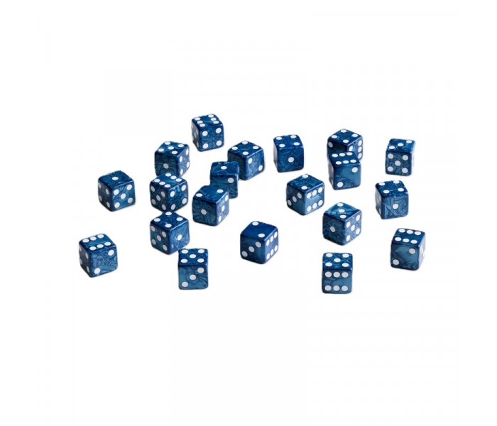Набор кубиков D6: Cobalt&White. Q WORKSHOP (S20604)
