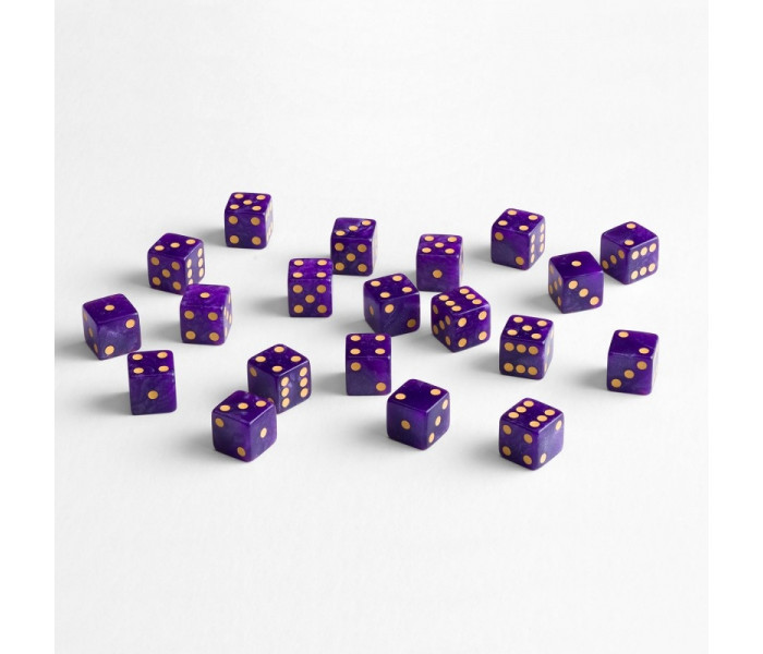 Набор кубиков D6: Shimmering Purple & Gold. Q WORKSHOP (S20605)