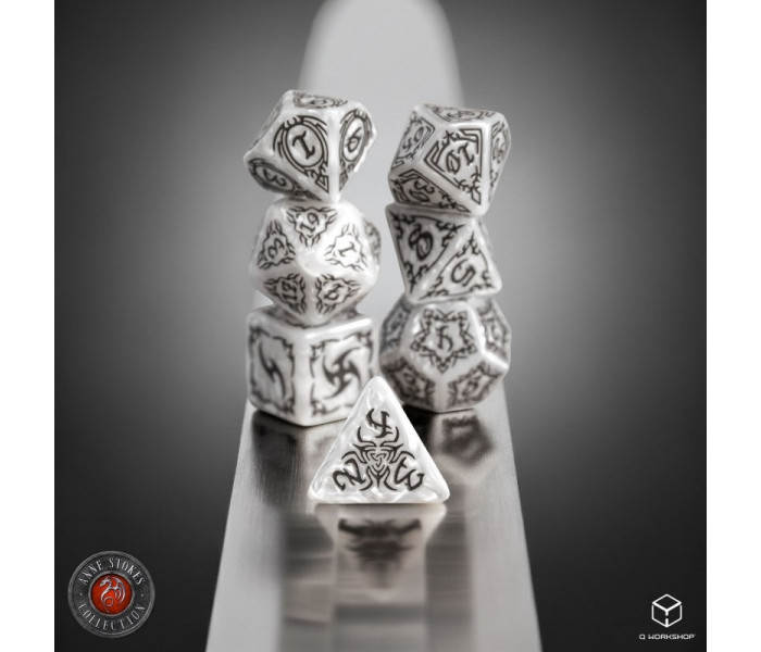 Набір кубиків Tribal Dice Set: Pearl & Brown. Q WORKSHOP (STRB01)