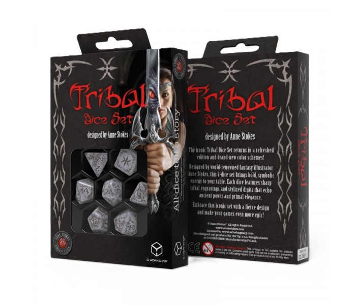 Набір кубиків Tribal Dice Set: Pearl & Brown. Q WORKSHOP (STRB01)