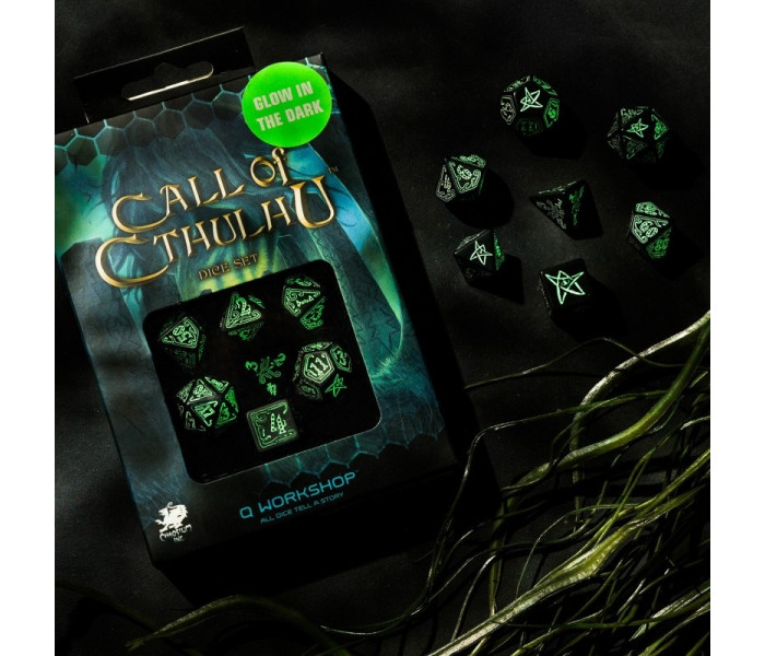 Кубики RPG Call of Cthulhu black & glow-in-the-dark. Q WORKSHOP (SCTH19)