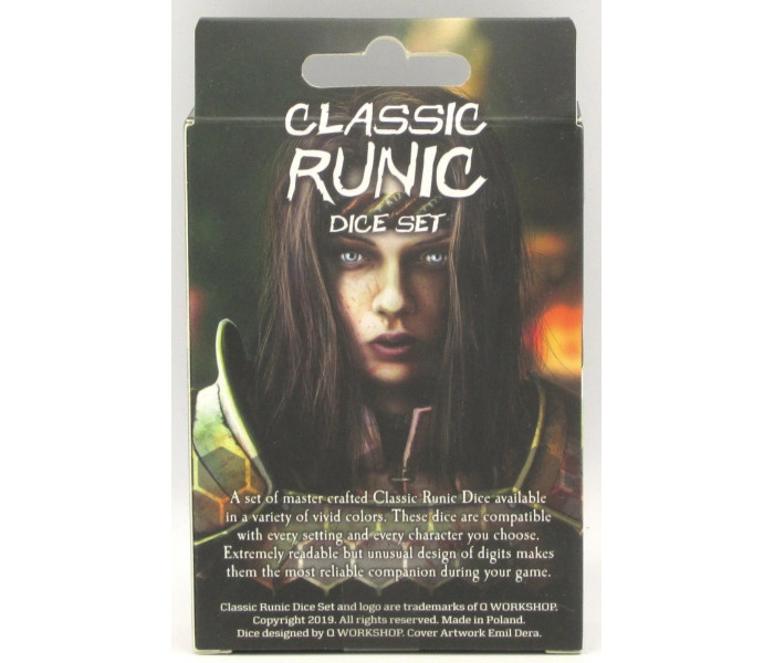Кубики RPG Classic Runic Classic Runic Dice Set Black & Green. Q WORKSHOP (SCLR21)