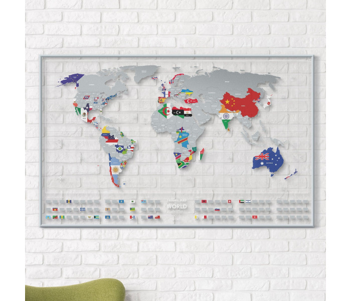 Скретч карта Европы "Travel Map AIR Flags". 1DEA.ME
