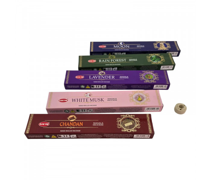 Подарунковий набір пахощів HEM Masala, 5 ароматів по 15 г (36528)