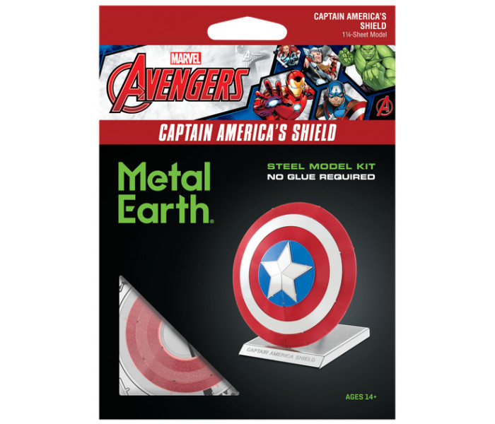 Металева збірна 3D модель "Щит Капітана Америка Marvel". Metal Earth (MMS321)
