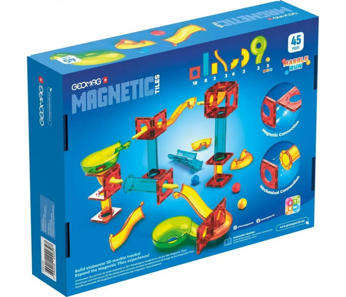Магнитный конструктор Geomag Magnetic Tiles Marble Run (45 деталей) (4232)
