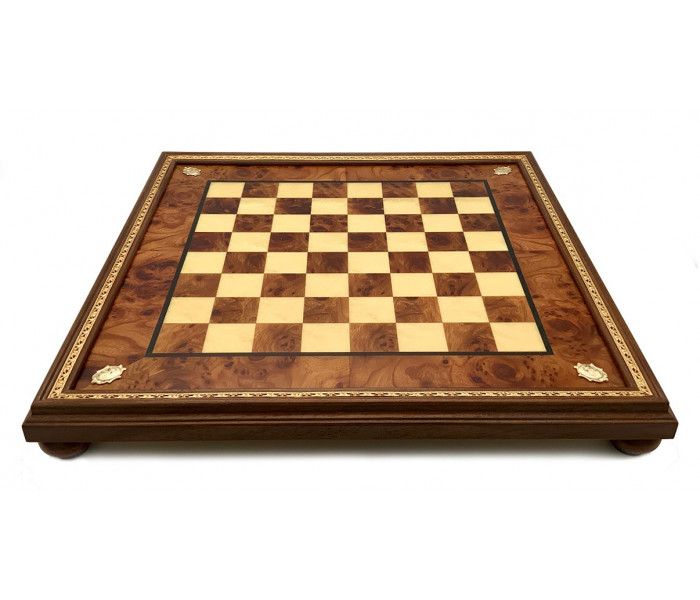 Элитный шахматный набор Orientale Grande 47,5 x 47,5 см фигуры с розовой позолотой 24К и серебром 925 пробы и деревянная доска-кейс. Italfama (154GS+431RS)