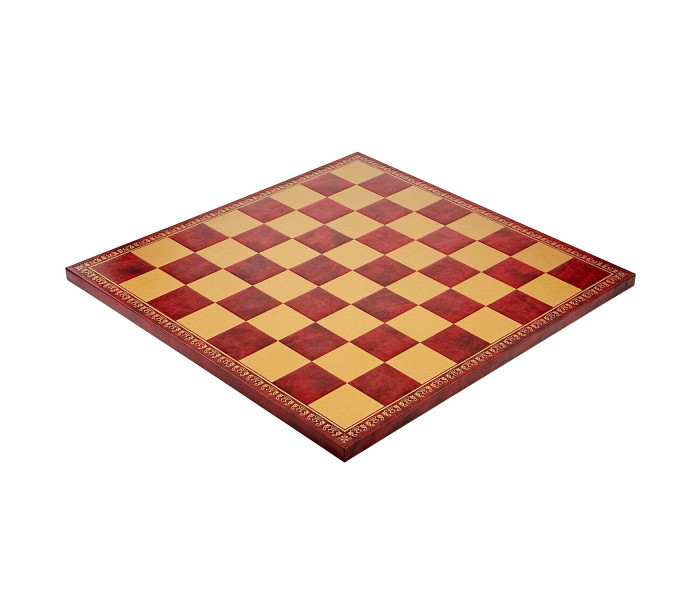 Элитный шахматный набор "Egyptian Medium Set" 45 x 45 см тематические металлические фигуры и золотисто-бордовая кожаная доска. Italfama (19-54+203GR)