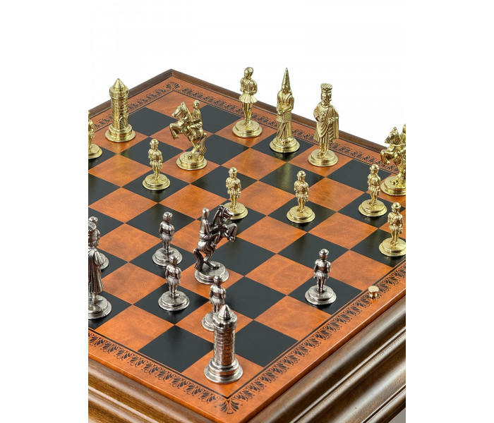 Элитный шахматный стол "Camelot Medium" 55x55 см. Italfama (50M+TAV217+312)