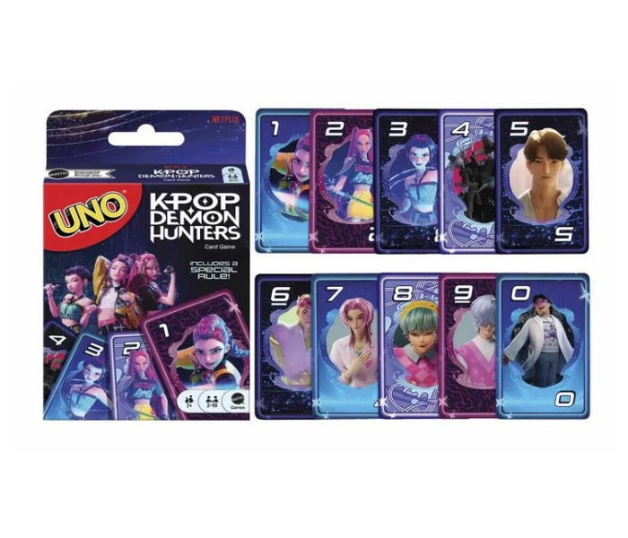 Настольная игра Уно KPop Demon Hunters (UNO KPop Demon Hunters). Mattel (JRV01)