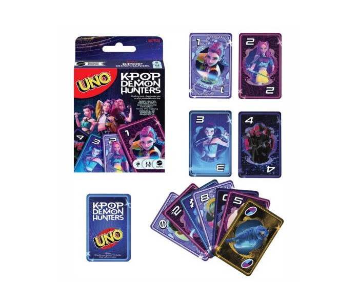 Настольная игра Уно KPop Demon Hunters (UNO KPop Demon Hunters). Mattel (JRV01)