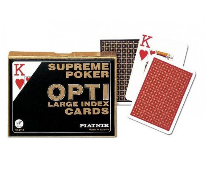 Игральные карты Opti Poker с 2 большими индексами, 55 карт. Piatnik (1419)
