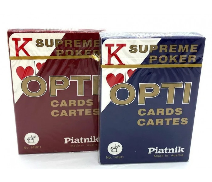 Игральные карты Opti Poker с 2 большими индексами, 55 карт. Piatnik (1419)
