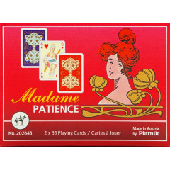 Игральные карты для пасьянса Madame Patience, 2 колоды по 55 карт. Piatnik (2026)