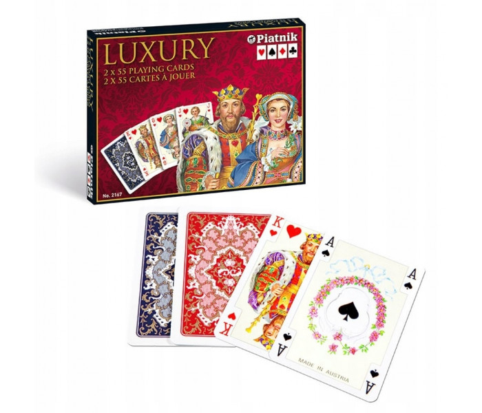 Игральные карты Luxury, 2 колоды по 55 карт. Piatnik (2167)