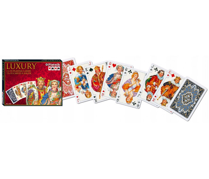 Игральные карты Luxury, 2 колоды по 55 карт. Piatnik (2167)