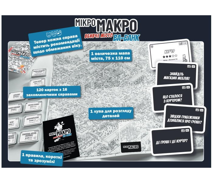 Настольная игра МикроМакро: Город Улик - Ва-банк. Новая Эра (ММВБ002)