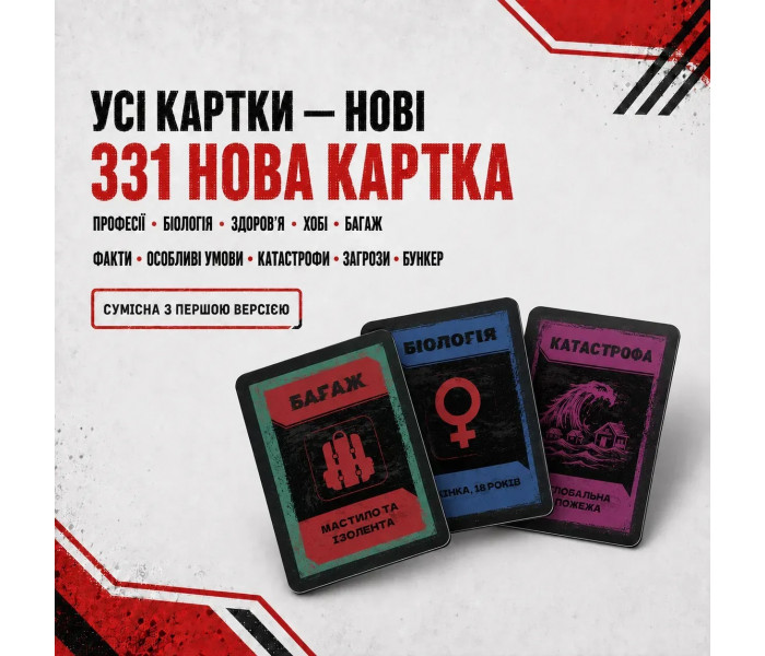 Настольная игра Битва за Бункер. Новые вызовы. Вечорниці