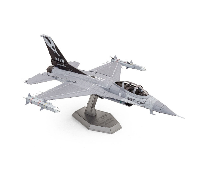 Металлическая сборная 3D-модель истребитель F-16 Fighting Falcon ВВС США (F-16 Fighting Falcon United States Air Force), Metal Earth (ME1046)