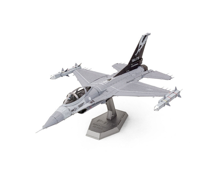 Металлическая сборная 3D-модель истребитель F-16 Fighting Falcon ВВС США (F-16 Fighting Falcon United States Air Force), Metal Earth (ME1046)