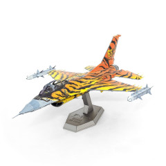 Металлическая сборная 3D-модель истребитель F-16 Fighting Falcon ВВС Бельгии (F-16 Fighting Falcon Belgian Air Force), Metal Earth (ME1046B)