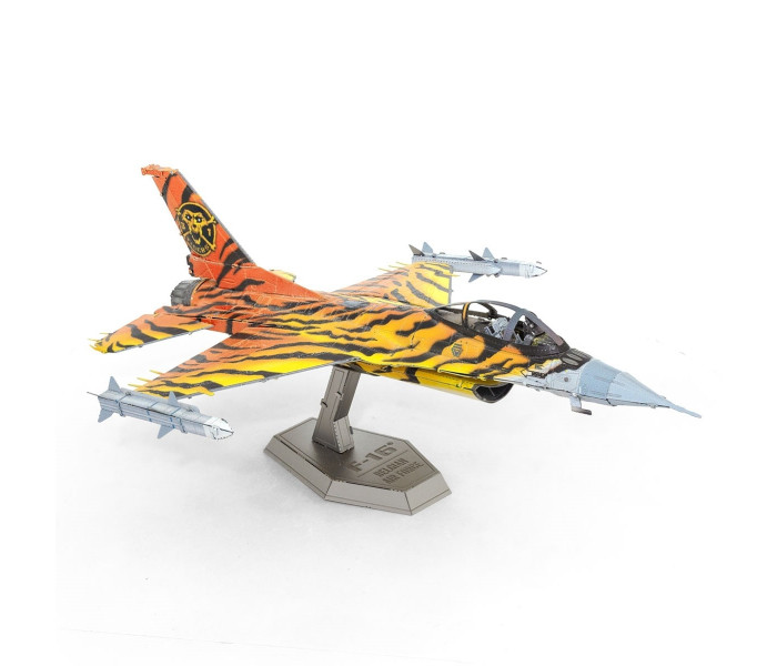 Металлическая сборная 3D-модель истребитель F-16 Fighting Falcon ВВС Бельгии (F-16 Fighting Falcon Belgian Air Force), Metal Earth (ME1046B)