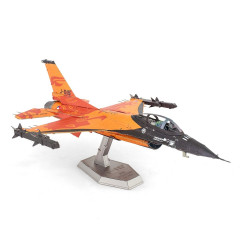 Металлическая сборная 3D-модель истребитель F-16 Fighting Falcon Королевских ВВС Нидерландов (F-16 Fighting Falcon Royal Netherlands Air Force), Metal Earth (ME1046N)