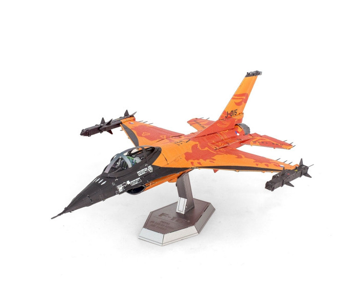 Металлическая сборная 3D-модель истребитель F-16 Fighting Falcon Королевских ВВС Нидерландов (F-16 Fighting Falcon Royal Netherlands Air Force), Metal Earth (ME1046N)