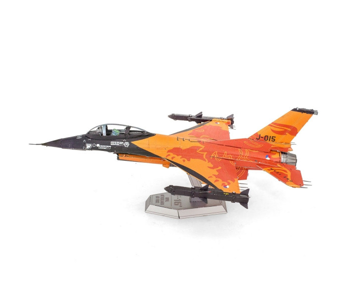 Металлическая сборная 3D-модель истребитель F-16 Fighting Falcon Королевских ВВС Нидерландов (F-16 Fighting Falcon Royal Netherlands Air Force), Metal Earth (ME1046N)