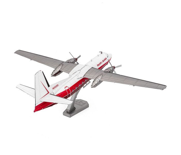 Металлическая сборная 3D-модель пассажирский самолёт Фэрчайлд F-27 (Fairchild F-27), Metal Earth (ME1049)