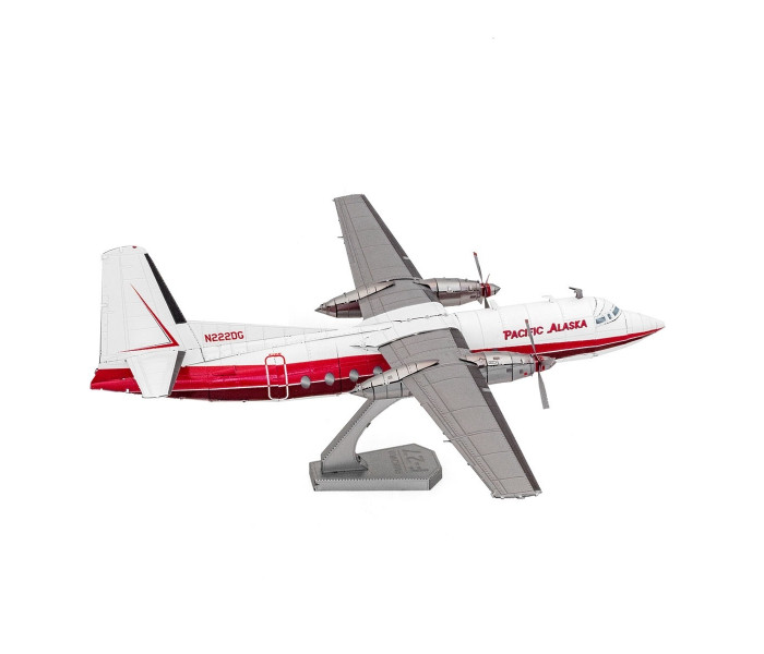 Металлическая сборная 3D-модель пассажирский самолёт Фэрчайлд F-27 (Fairchild F-27), Metal Earth (ME1049)