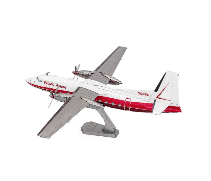 Металлическая сборная 3D-модель пассажирский самолёт Фэрчайлд F-27 (Fairchild F-27), Metal Earth (ME1049)