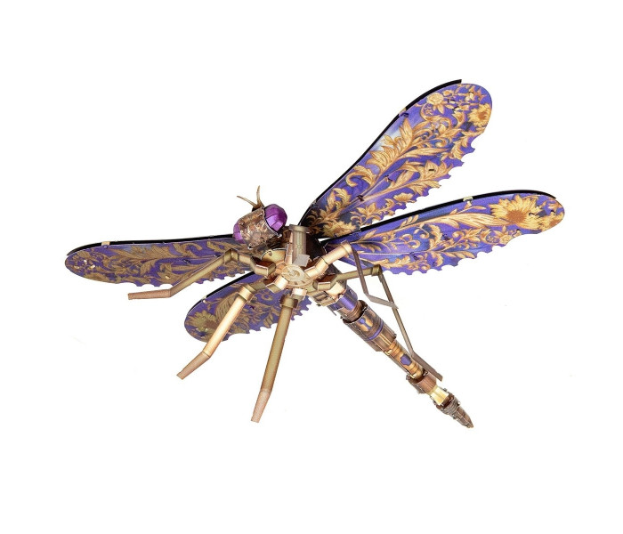 Металлическая сборная 3D-модель стрекоза в стиле стимпанк (Steampunk Dragonfly), Metal Earth (ME1054)