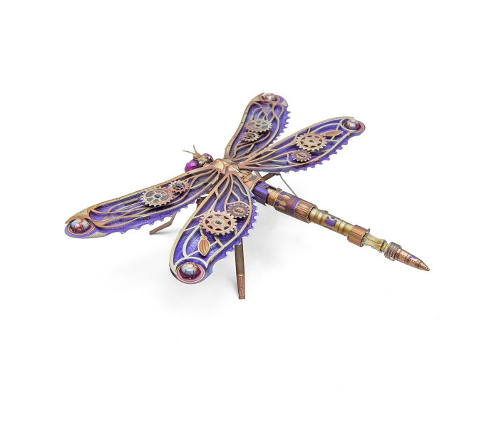 Металлическая сборная 3D-модель стрекоза в стиле стимпанк (Steampunk Dragonfly), Metal Earth (ME1054)
