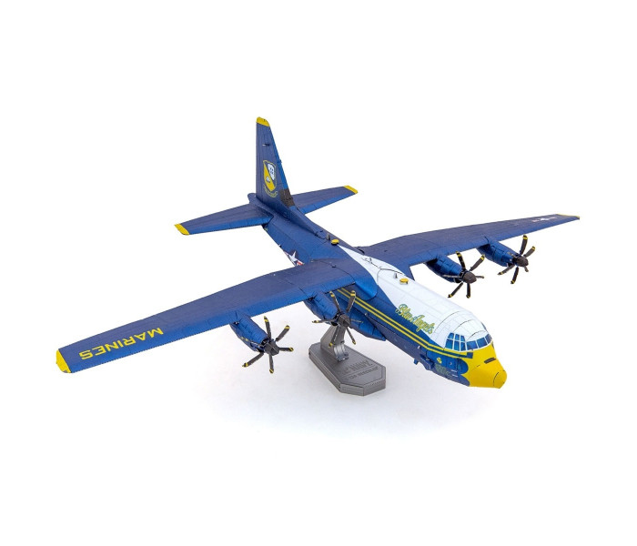 Металлическая сборная 3D-модель Самолёт поддержки Blue Angels C-130 Hercules (Blue Angels C-130 Hercules), Metal Earth (PS2027)